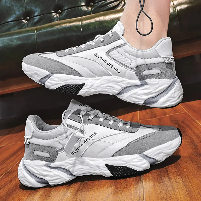 

Damyuan Men's Fashion Casual Sports Shoes Man Light Outdoor Sports Shoes Male Blue Luminous Daddy 46 Large Size Korean Sneakers