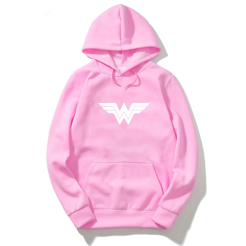 7 Wonder Woman мужской худи-свитшот Женская Толстовка Harajuku розовая одежда пуловер с длинным рукавом Толстовка Зимняя негабаритная Толстовка - Цвет: 7
