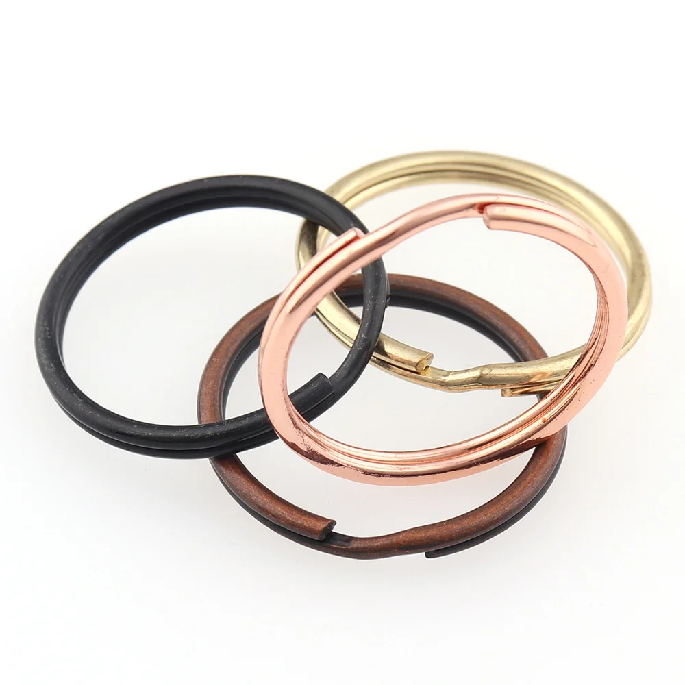 Раздельное кольцо для ключей 20 шт./лот 25 мм розовый золотой/черный металлический