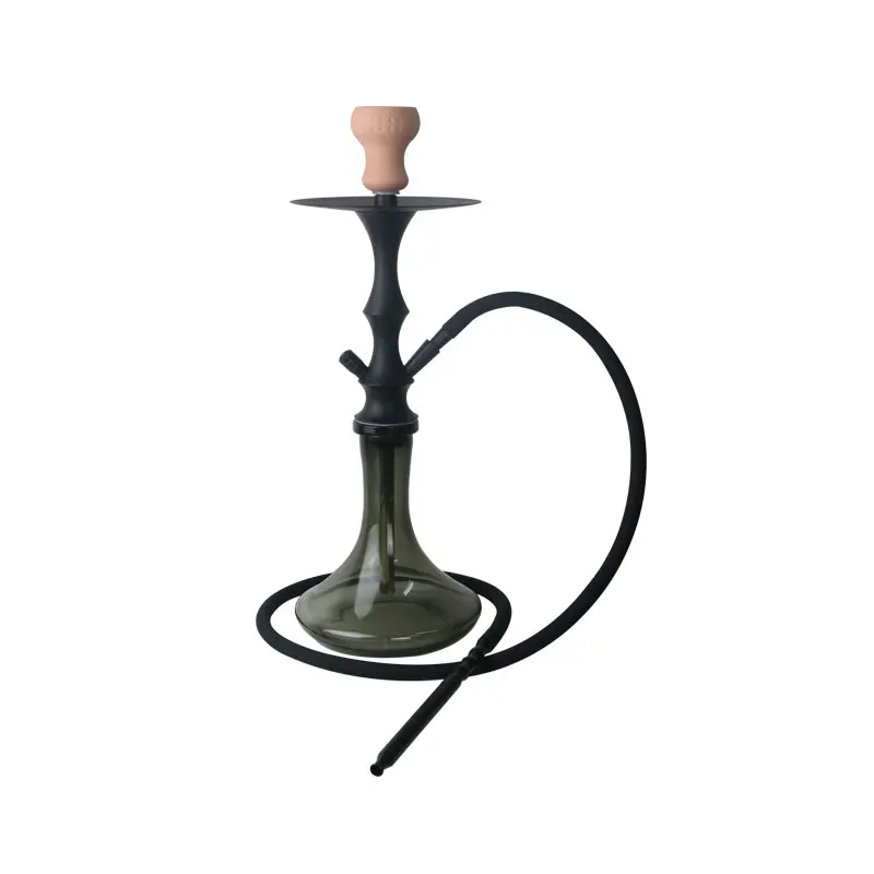 black Дизайн стеклянный кальян набор Chicha инструмент для курения с силиконовым шлангом полный набор кальян наргиле аксессуары 4 цвета - Цвет: black