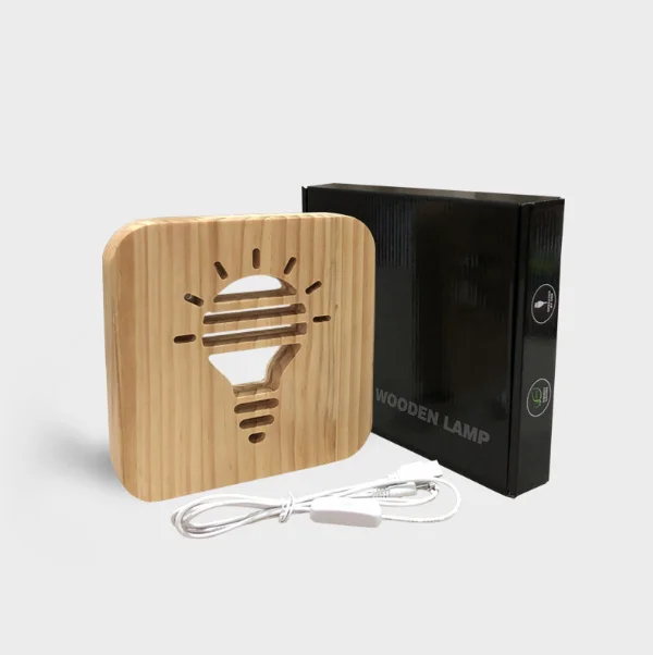 Современная Деревянная кофейная чашка светодиодный USB-светильник для кафе