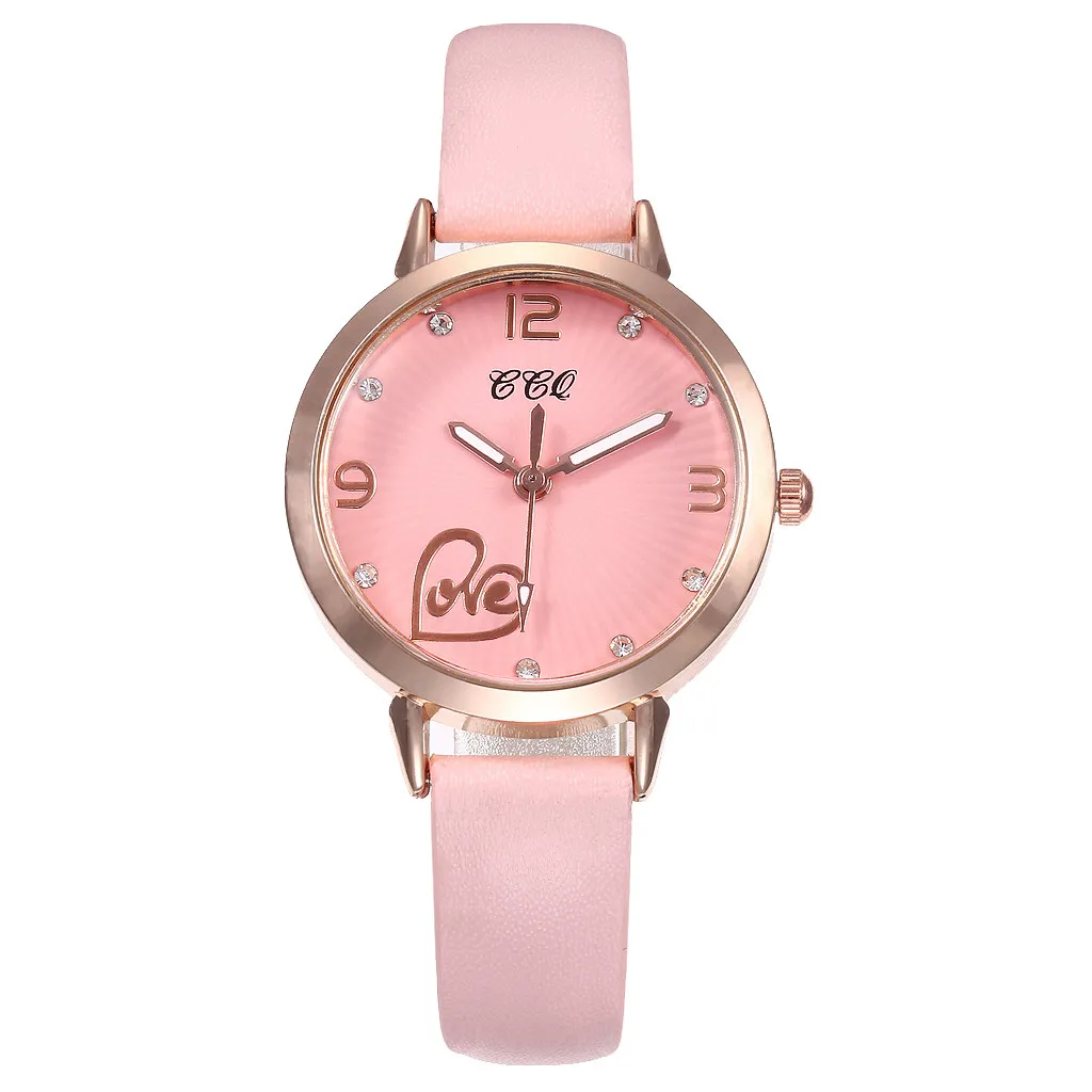 Женские часы в горошек с цифровым циферблатом Простые кварцевые наручные