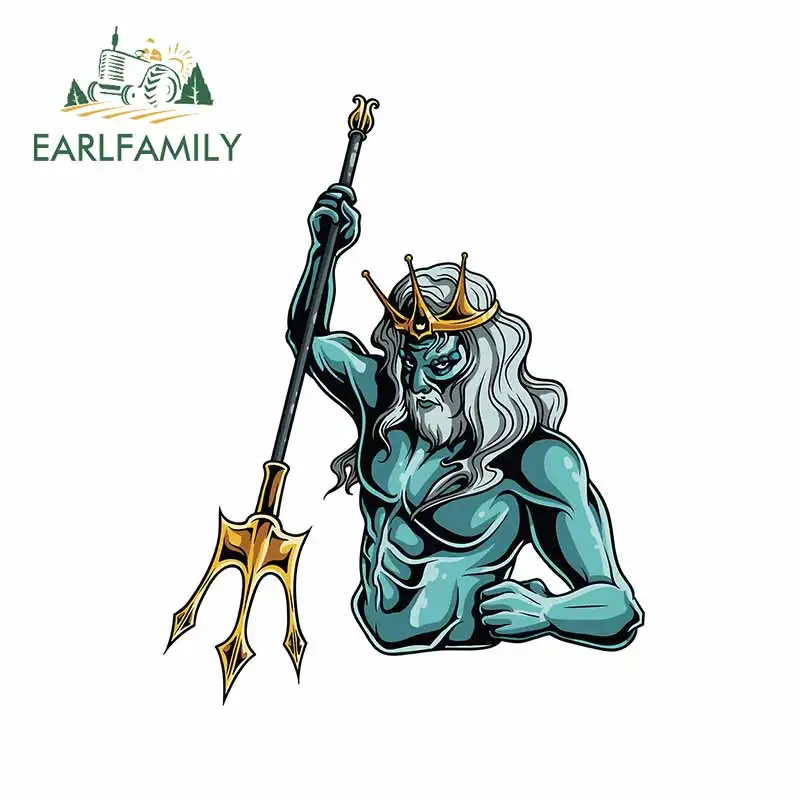 EARLFAMILY 13 см x 10 1 для рыболовли ловильный Посейдон триден RV автомобильные наклейки