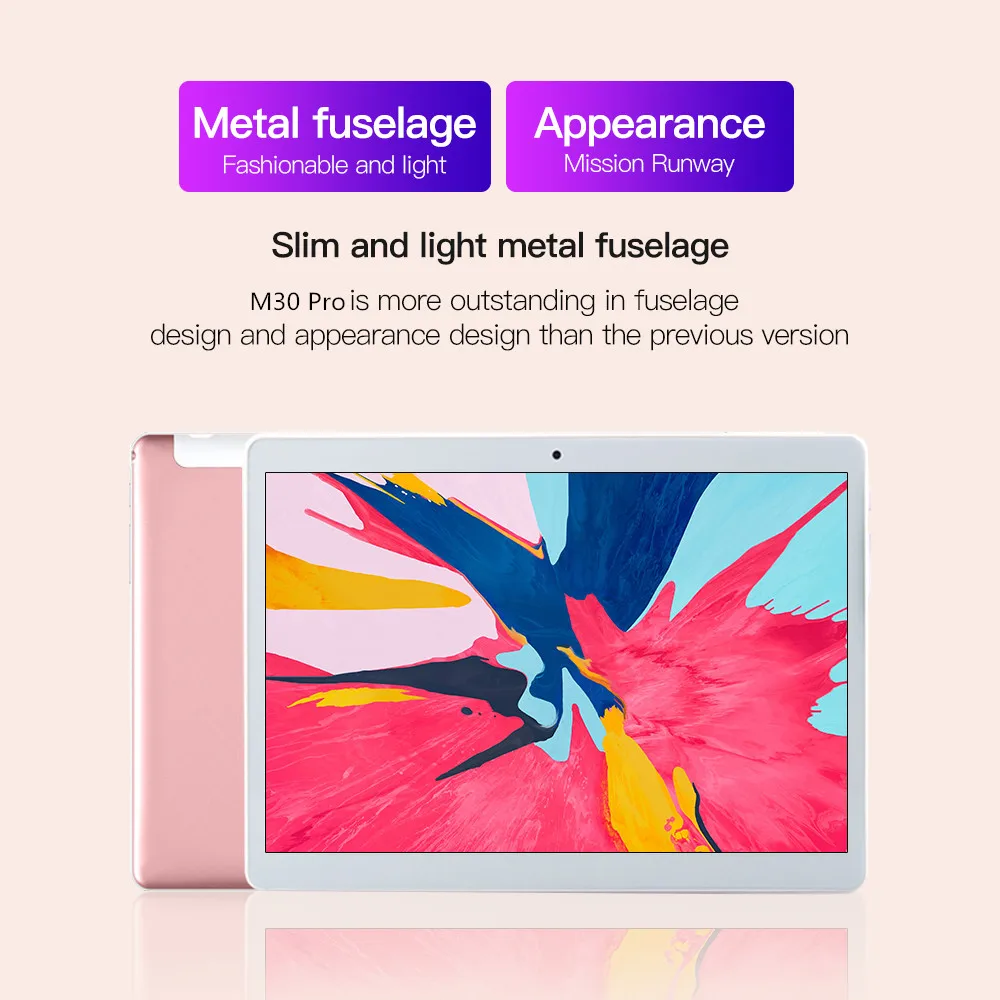 M30 Pro Tablet 8 GB RAM 256 GB ROM 10.1 Inch Tablette Android 10 MTK 6797 10 Core Tablets 4G Network Dual Cameras GPS Tablet PC enlarge
