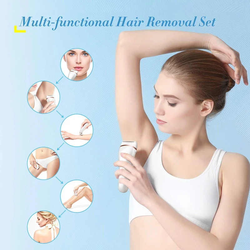 

Women's Electric Razor, Wet and Dry Rechargeable Painless Ladies Electric Razor Body Hair Remover Leg Underarm and Bikini Slimme