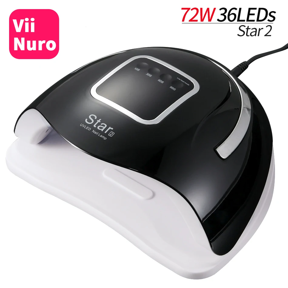 Лампа для маникюра ViiNuro Star2 72 Вт Светодиодный УФ лед лампа сушки всех гель лаков