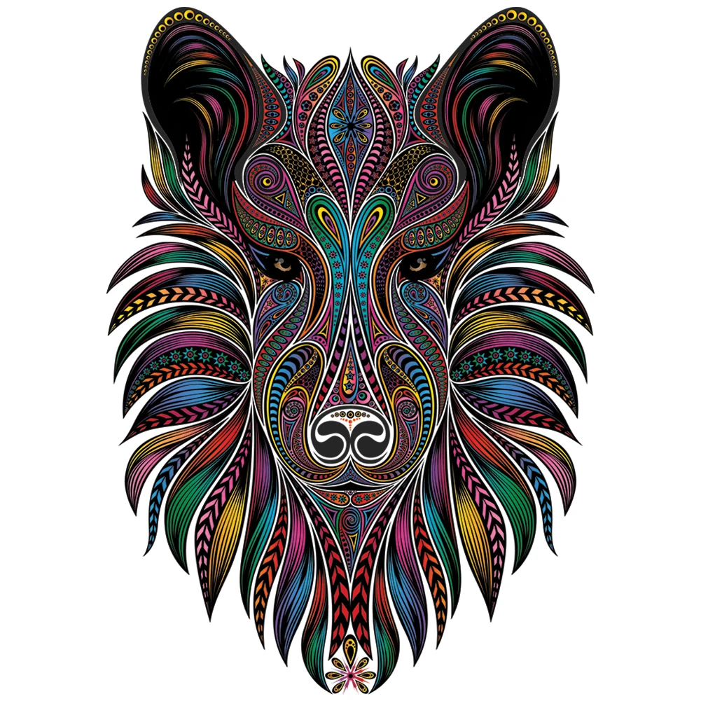 2021 Wooden Animal Jigsaw Puzzles 3D Wolf Fox Owl Tiger Dog Puzzle Wood DIY Crafts Gift For Adults Kids Educational Toy | Игрушки и