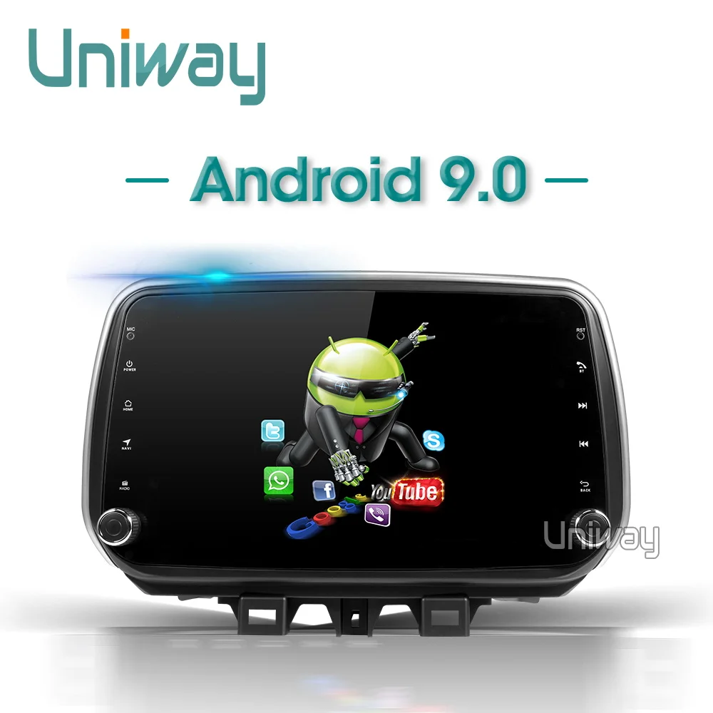 Uniway android 9,0 2G+ 3 2G dvd-плеер автомобиля для hyundai Tucson/IX35 мультимедиа автомобильный Радио gps навигация видео плеер