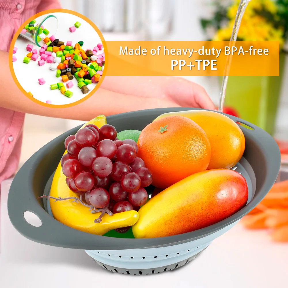 

2 шт., складная сливная корзина для фруктов и овощей