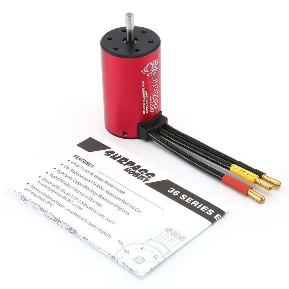 

SURPASS HOBBY KK 3660 3100KV Waterproof Sensorless Brushless Motor 2S Truck For 1:10 GTR/Lexus 3S RC Drift Racing Off-road Car