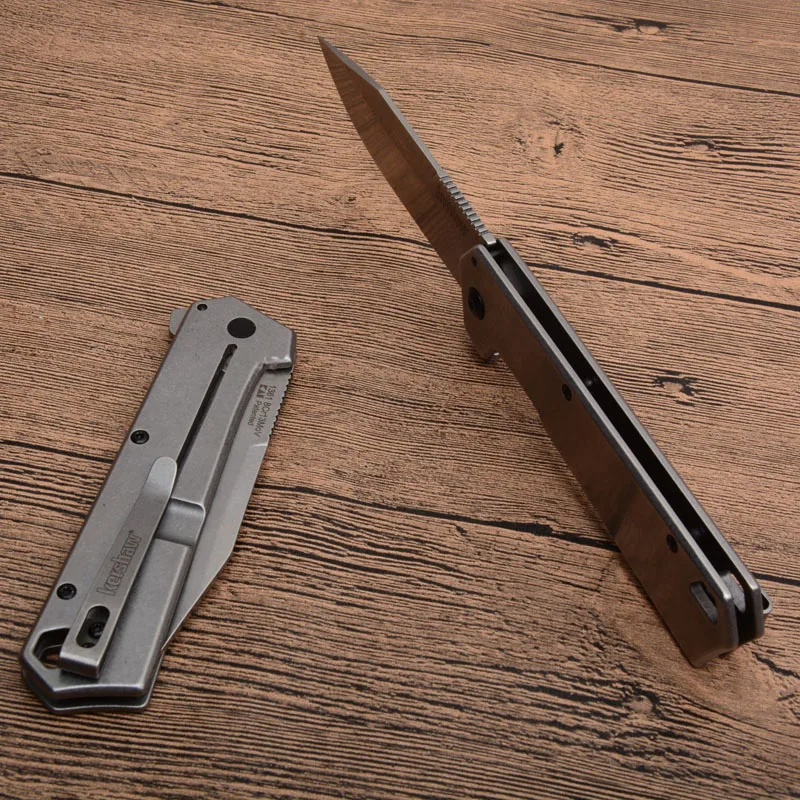 Kershaw 1361 Складной Карманный Походный охотничий нож 8cr13mov лезвие с стальной ручкой