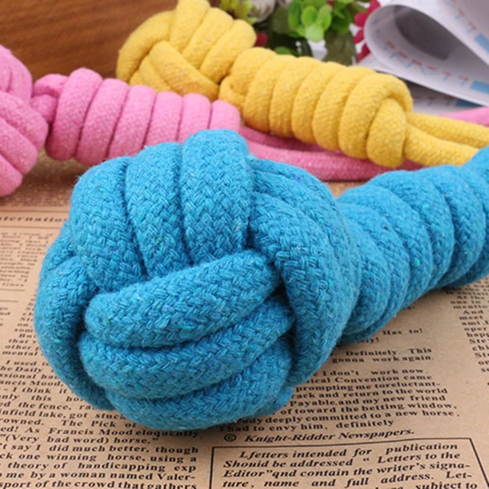 

Candy-colored cotton rope pet toys, pet chew toys, pet cotton rope toys, pet molar toys, pet training interactive toys