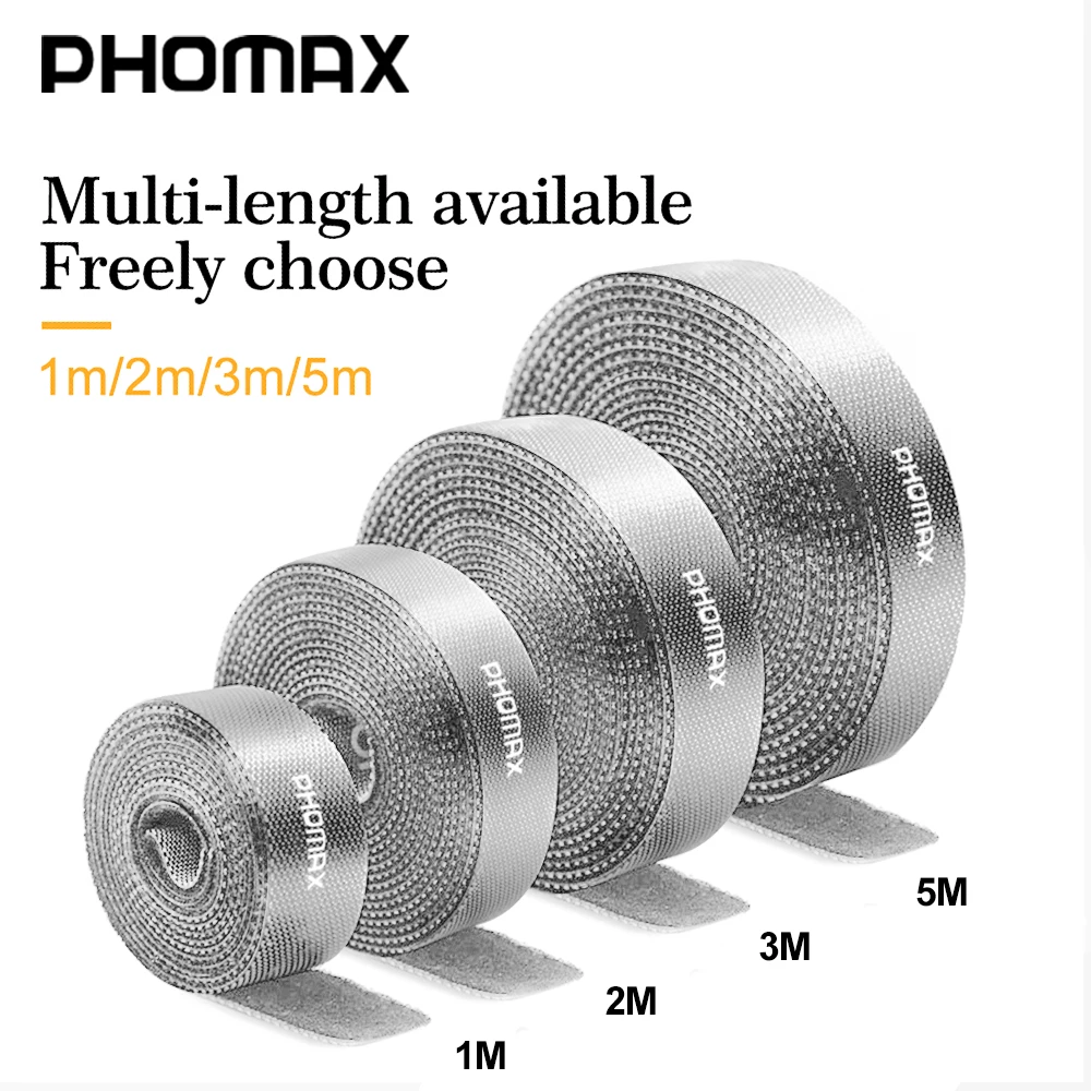 Ремешок для хранения кабеля PHOMAX 0 5 м/1 м/2 м/3 м/5 м застежка-липучка iPhone XiaomiSamsung