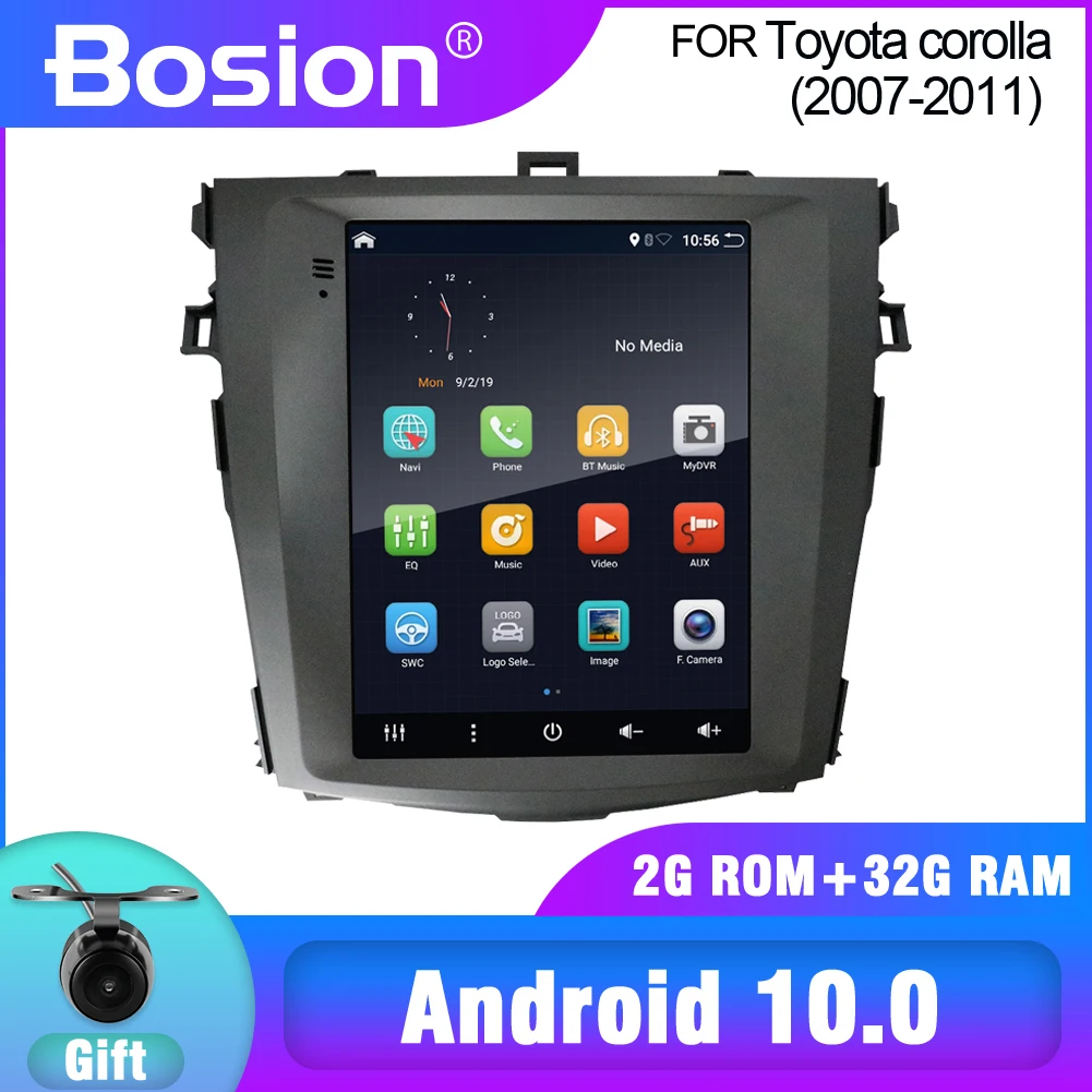 

Автомагнитола для Toyota Corolla, мультимедийный проигрыватель 2 Din на android 10, 2 Гб ОЗУ, 32 Гб ПЗУ, для Toyota Corolla 2007, 2008, 2009, 2010, 2011, BT