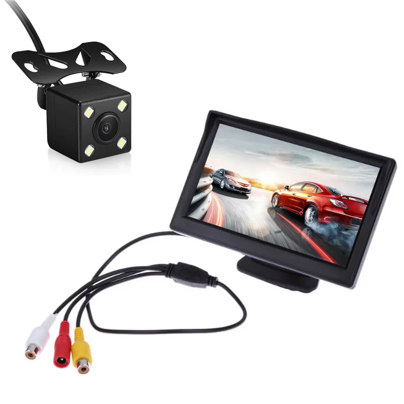 5 дюймовый экран TFT ЖК дисплей заднего вида Дисплей монитор Водонепроницаемый