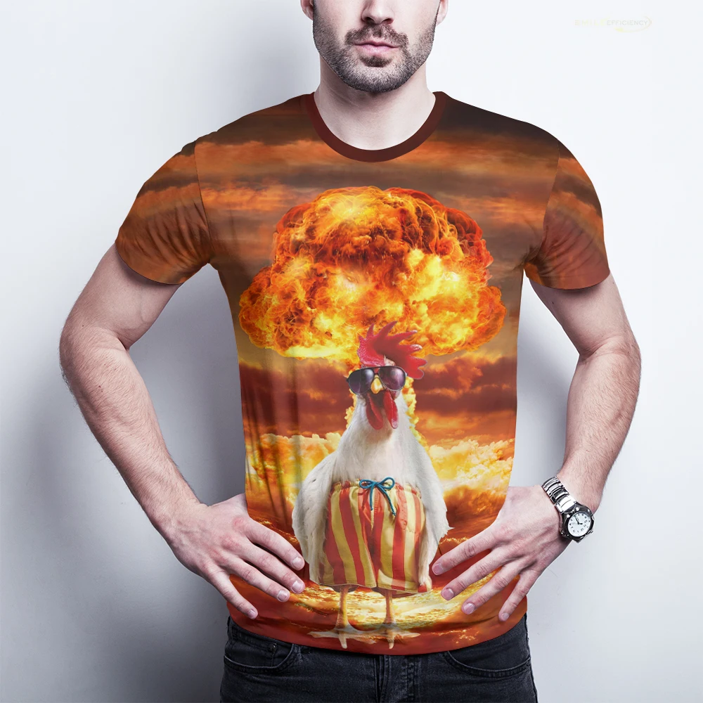 

2021 NEW France Gallic Rooster Chicken Fowl T-Shirts 3D Print Men Women Casual Hip Hop Short Sleeve Streetwear Tees Tops Shirt