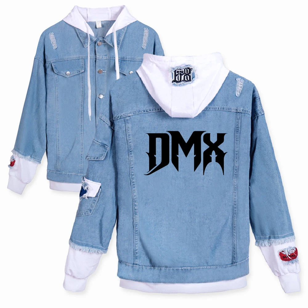 

2021 R.I.P Rapper DMX Denim Jacket Mens Fashion Streetwear Tops Spring Jean Women Jacket Harajuku Hip Hop Denim Clothing Female