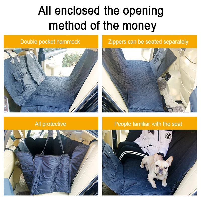 

Dog Cushion Waterproof Non-slip With Net Pocket Vehicle Mounted Safe Wear-resistant Convenient Anti-fouling