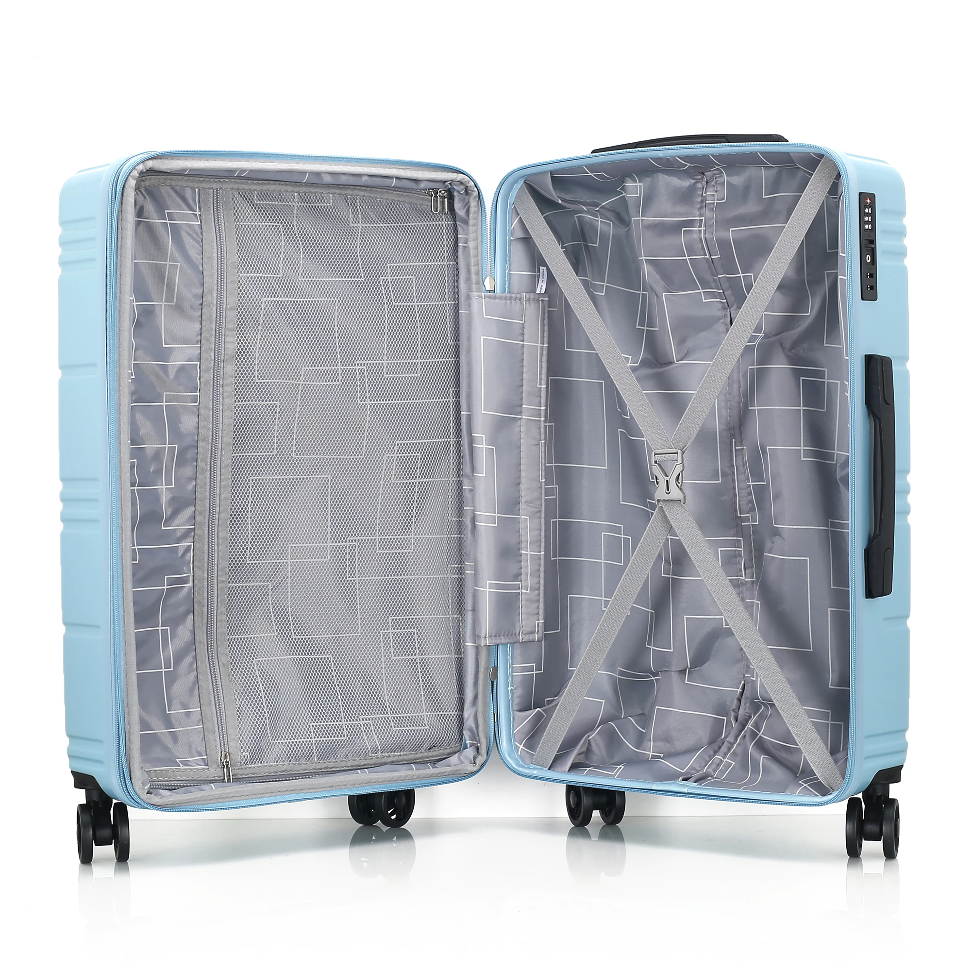 Набор чемоданов из 3 предметов abs + pc Жесткий чемодан светильник вес 180821320 |