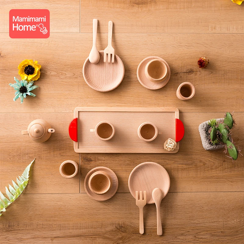 Детская деревянная игрушка Монтессори из Букового дерева имитация кухонной