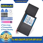 Аккумулятор LOSONCOER BTY-M6J 100% мА  ч, для планшетного ПК MSI GS63VR GS73VR 6RF-001US 6800 9N793J200, BP-16K1-31, MS-17B1