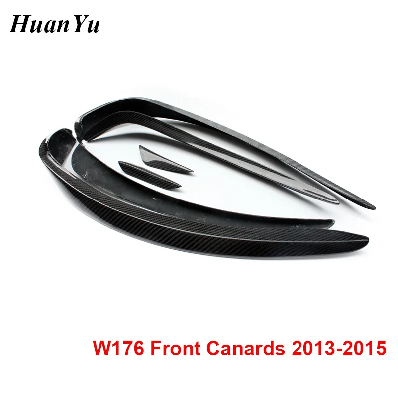 6 шт./компл. углеродное волокно W176 передний бампер удлинитель для Mercedes benz A class 2013