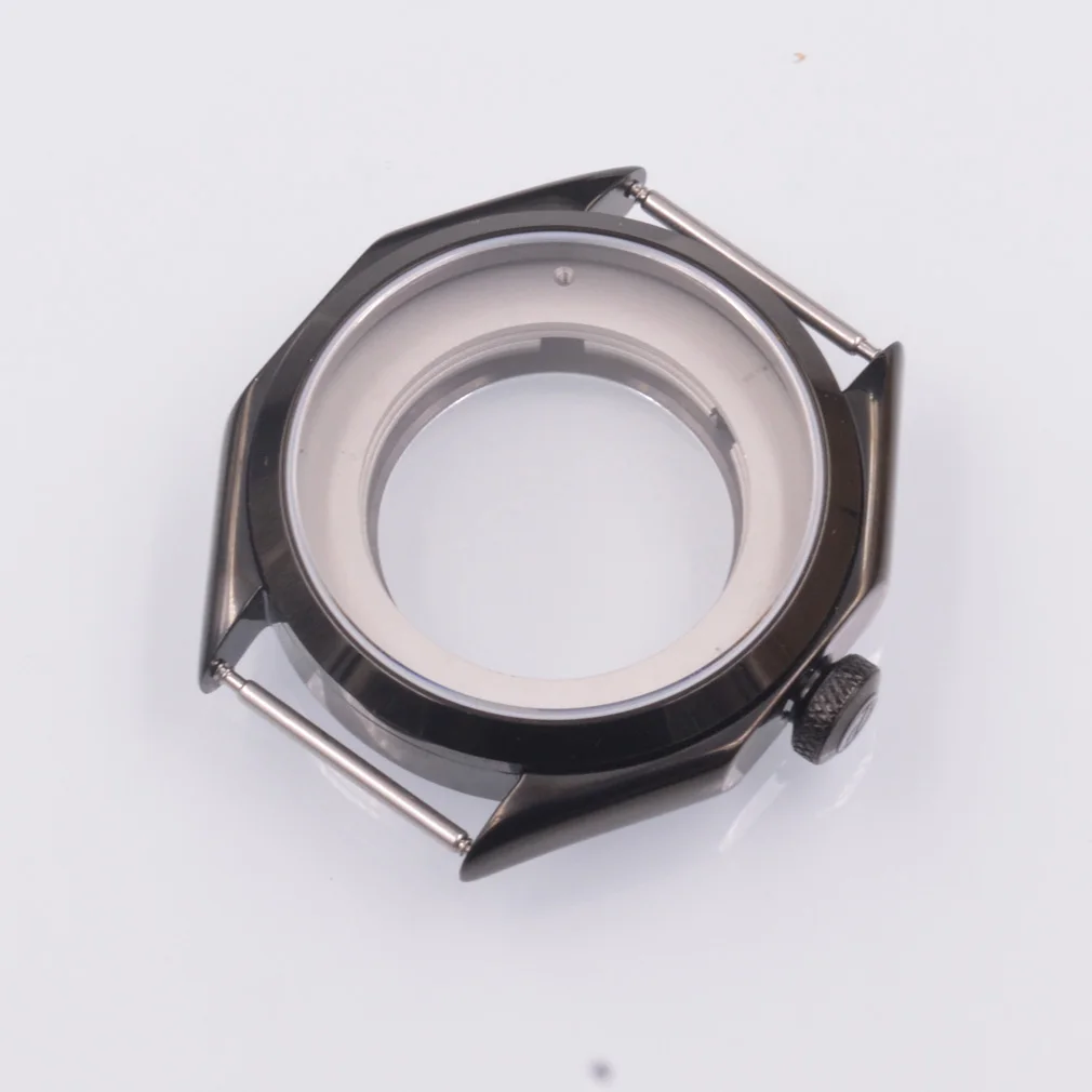 Чехол для часов PARNIS PVD 43 мм черный подходит MIYOTA 8205 8215 821A | Наручные часы