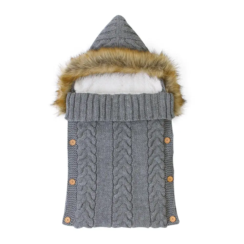 Спальный мешок для новорожденных трикотажный сна с капюшоном маленьких девочек