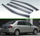 Для Nissan Tiida 2008-2019 Nissan Latio sedan пластиковый Наружный козырек вентиляционные Шторы окно Защита от солнца Дождь Отражатель 4 шт