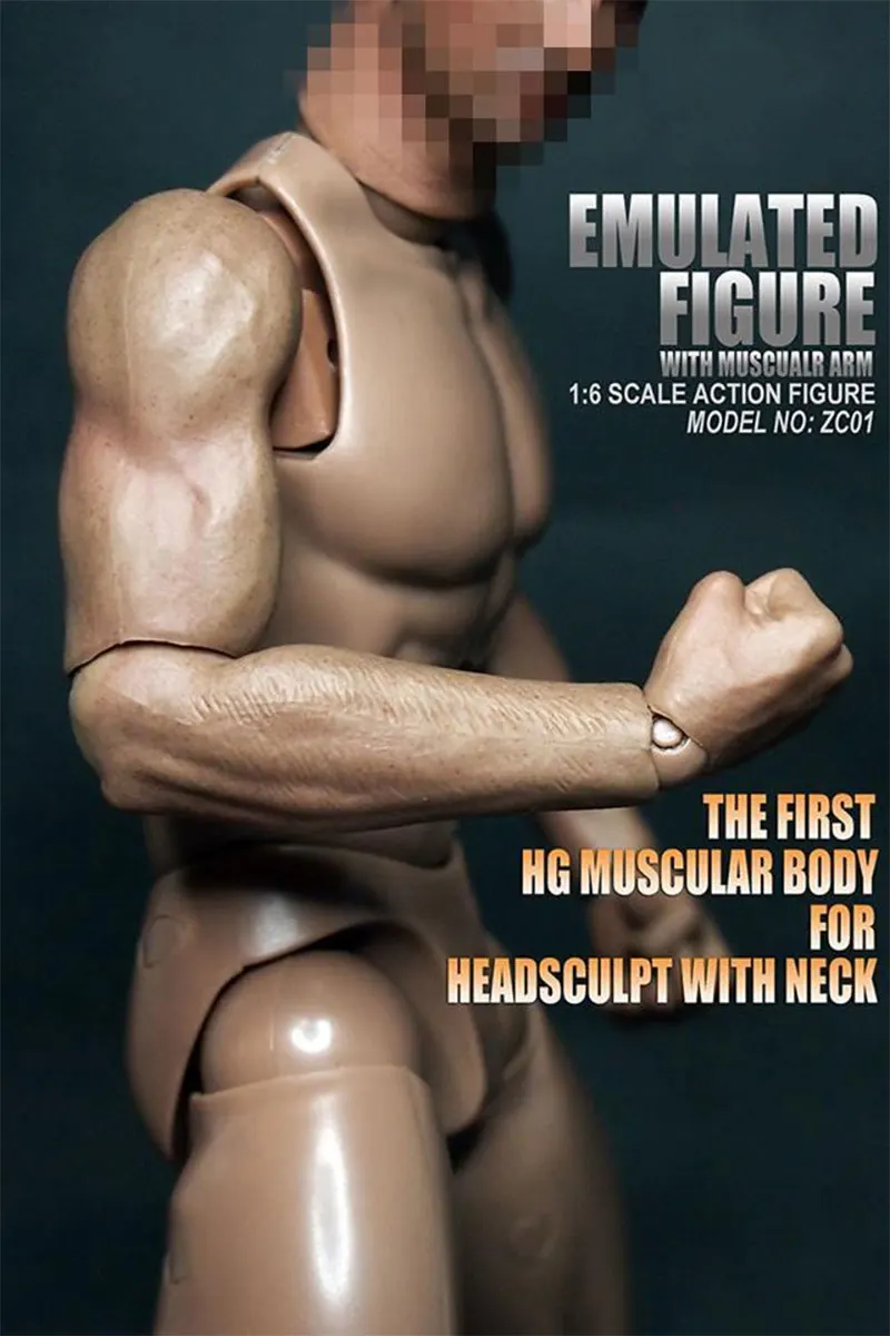 Пластиковая кость в масштабе 1/6 гибкая без головы с широким плечом для фигурок 12