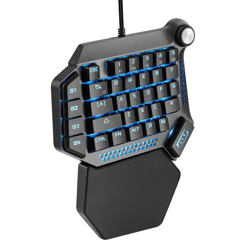

35 Keys One-Handed Gaming Keyboard RGB Backlit Portable Mini Gaming Keypad Ergonomic Game Controller For PC PS4 Xbox Gamer 2021