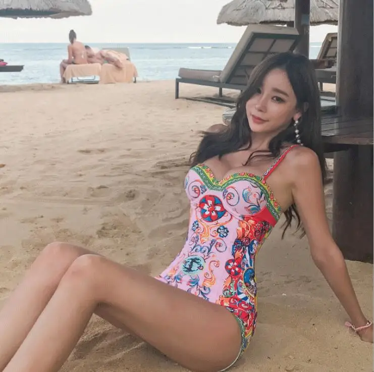 Сексуальный слитный купальник бикини для женщин летний с ангелом женский