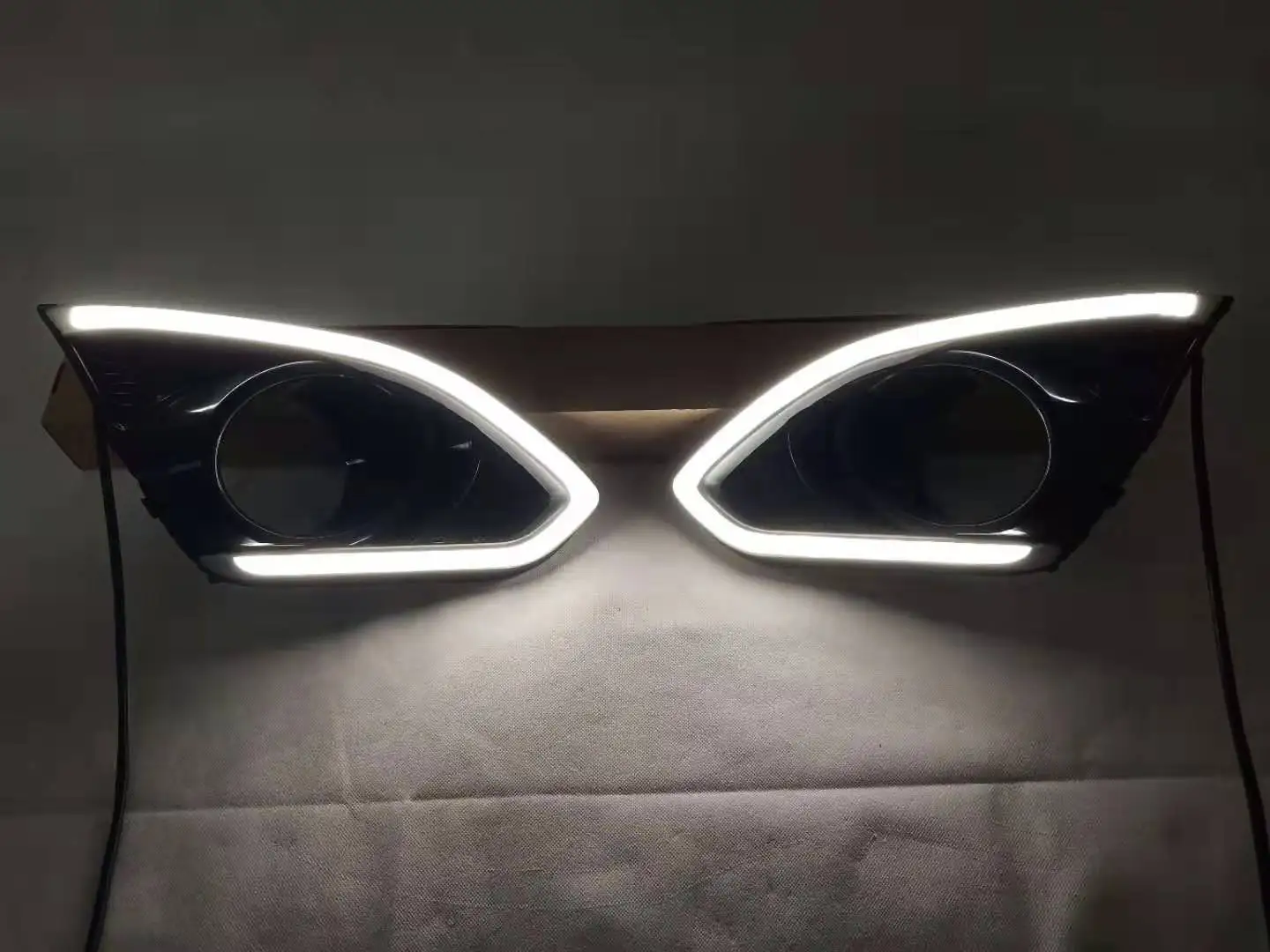 2PCS LED Дневной ходовой свет для Chevrolet Spark 2013 - 2015 Водонепроницаемый автомобильный 12V DRL противотуманный фонарь с реле стиля поворотного сигнала включено