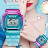 synoke ladies digital wrist watches transparent color 50meter watches sports electronic yong students gifts clock dropshipping