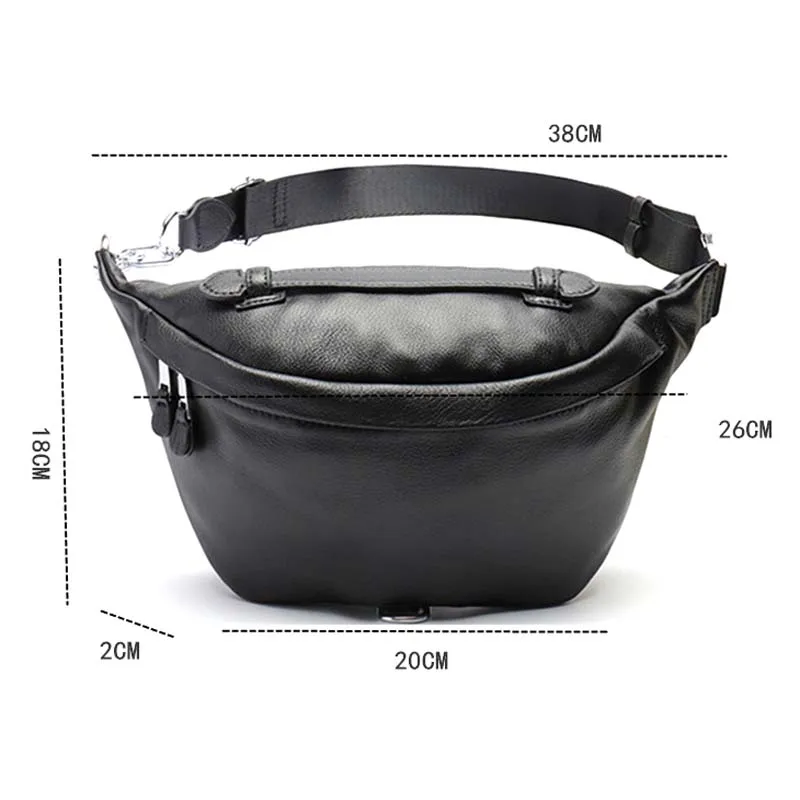 

AETOO New style leather men's top layer calfskin chest bag simple personality belt bag casual fashion one-shoulder messenger bag