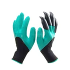 Садовые перчатки с когтями 4 ABS пластиковые резиновые перчатки Садоводство копание посадки прочные водонепроницаемые рабочие перчатки на открытом воздухе