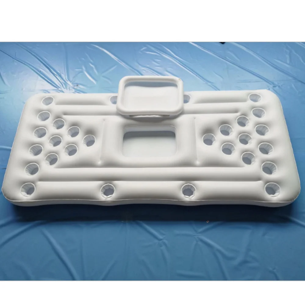 

1PC Inflatable Beer Table Portable 28 Cup Hole Float Row Water Beverage Ice Bucket Floating Bed Water Inflatable Table for Water