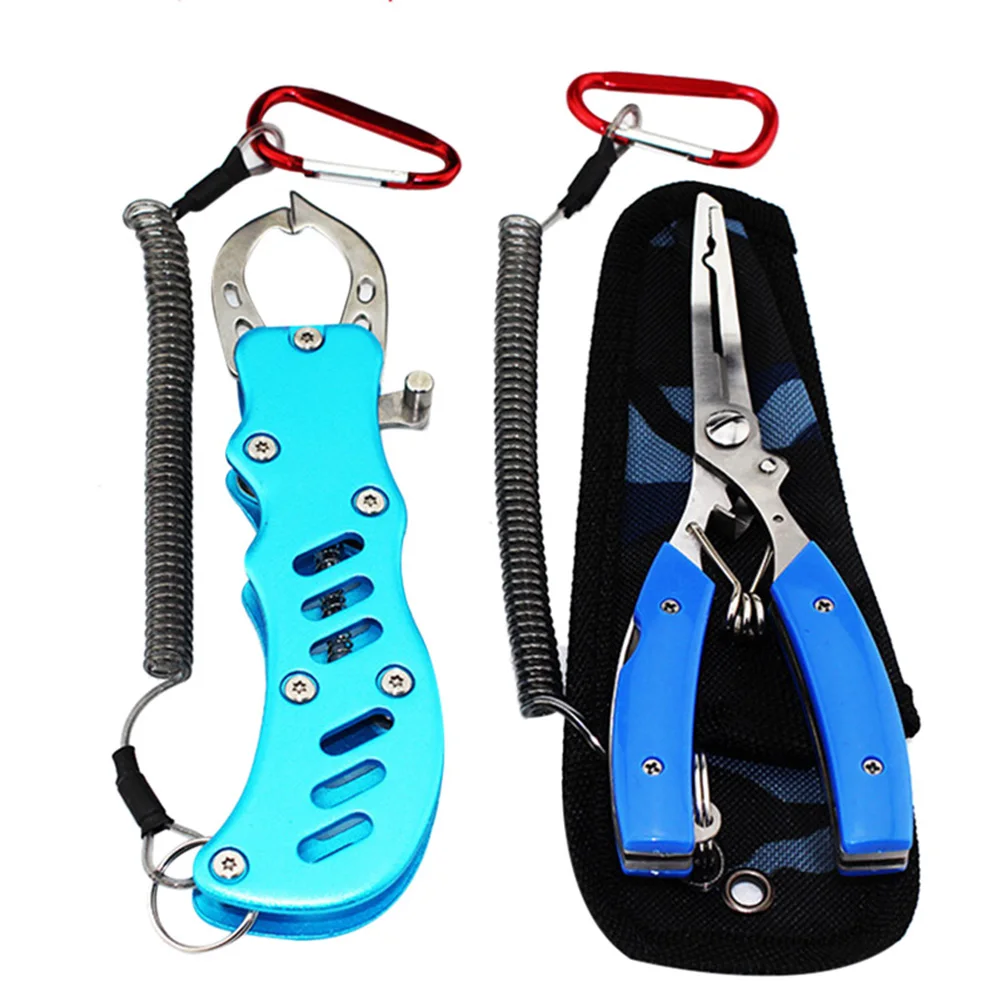 

Hot Fishing Tackle Set Aluminium Alloy Fish Lip Grip Fish Controler with Multifunction Pliers Equipment for Fishing Tool DO2