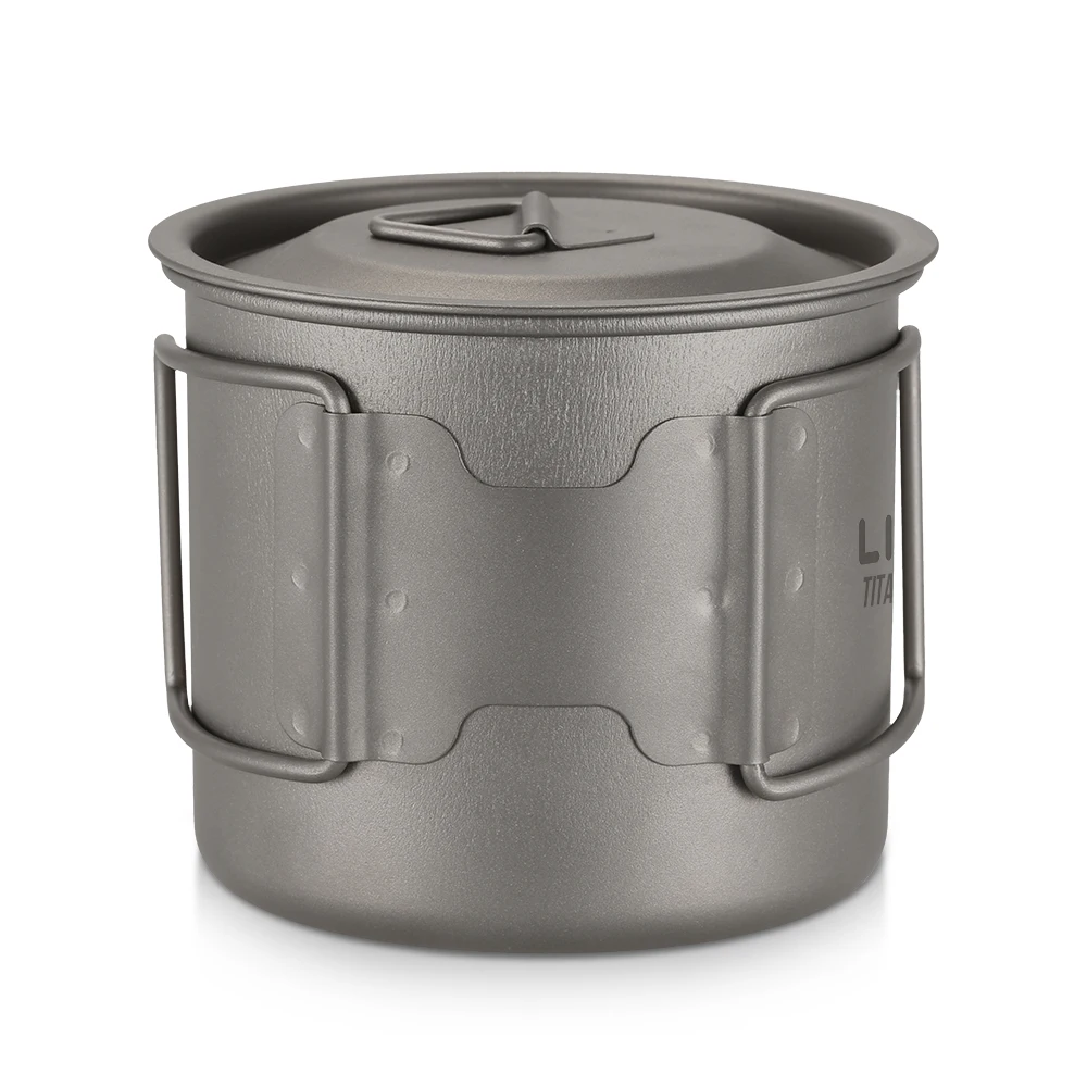 Outdoor Lightweight Titanium Water Cup Mug Flatware Set Folding Spork Spoon Tableware Cookware Dinner for Travel Camping | Спорт и