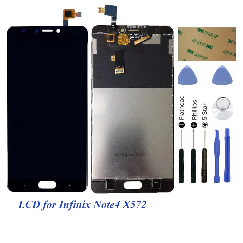 

ЖК-дигитайзер для Infinix Note 4 X572 / Note4 Pro X571, сенсорный экран, стеклянная панель в сборе