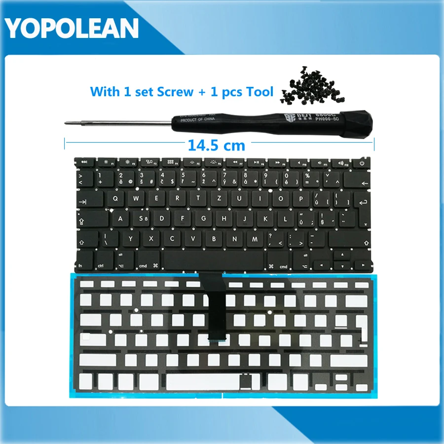 Новая Чешская клавиатура CZ с подсветкой для Macbook Air 13 &quotA1369 2011 A1466 2012 2013 2014 2015
