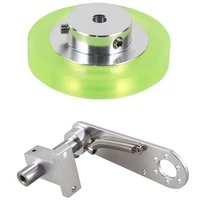 200mm aluminum polyurethane industrial encoder wheel measuring wheel with type 20mm aluminum encoder mounting bracket