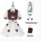 Костюмы для косплея аниме Ханако-кун, Униформа, платье, унитаз, Jibaku Shounen Yashiro Nene, белые парики, костюмы с юбкой для Хэллоуина