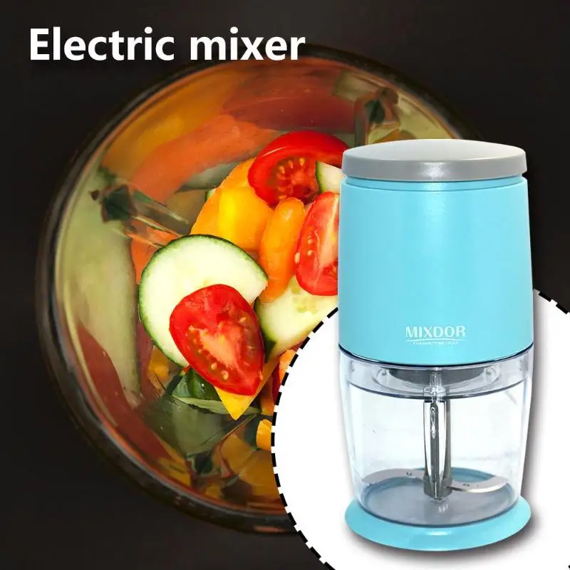 MIXDOR 400 мл электрическая кухонная мясорубка измельчитель еды уничтожитель овощей резак из нержавеющей стали Электрический бытовой миксеры