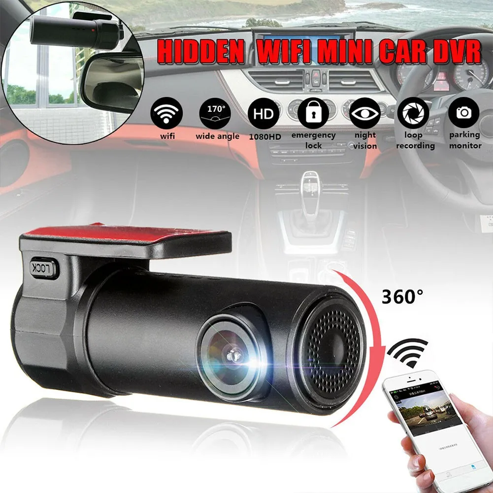 

1080P FHD Len APP Car DVR видеорегистратор задняя камера видео мини-Регистратор WiFi монитор парковки видеорегистратор