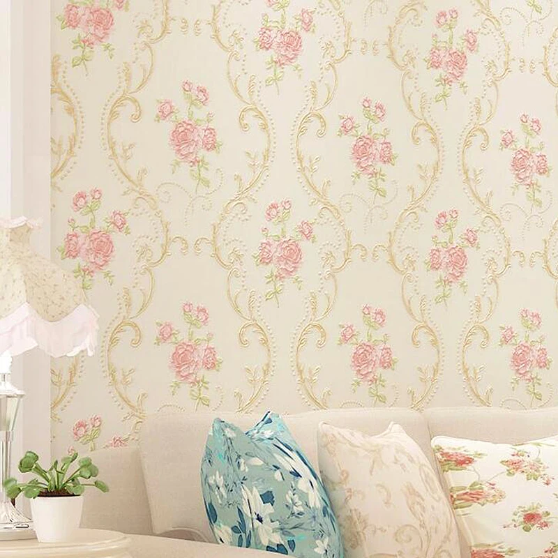 Papel де parede. Деревенские обои для спальни нетканые с цветами гостиной|wallpaper roses|papel