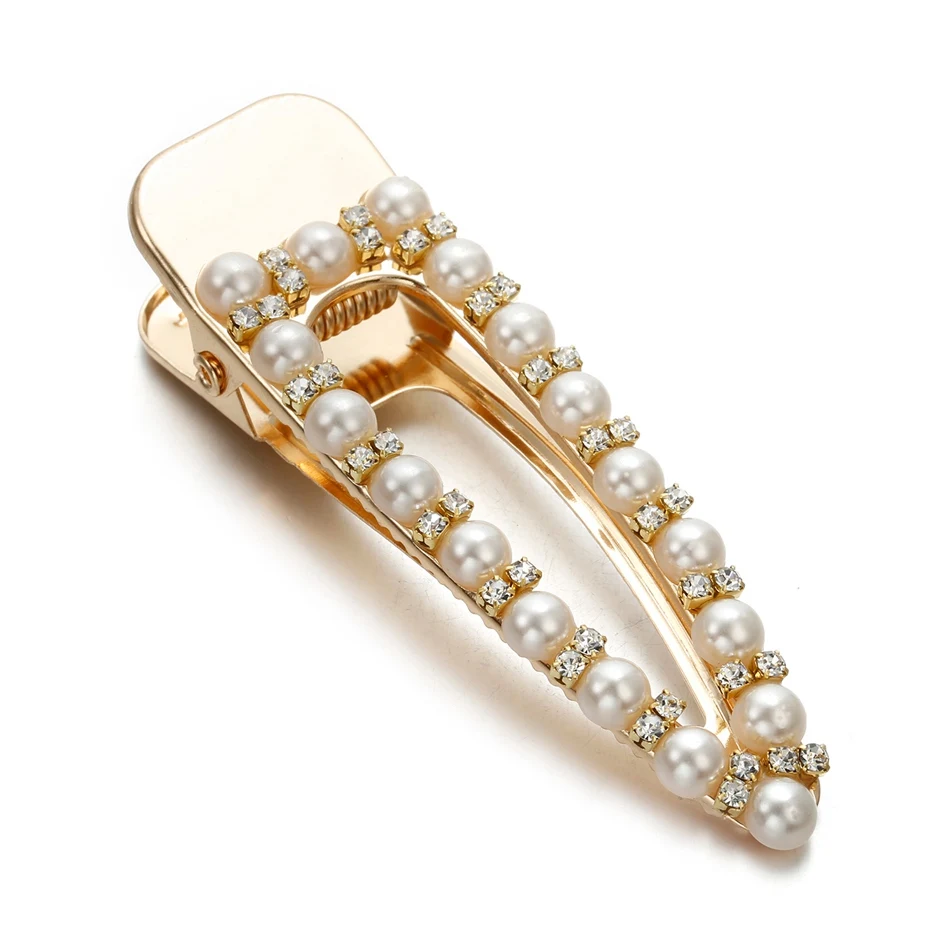 Совпадающие с правой жемчужиной заколки для волос укладки Украшения Краб