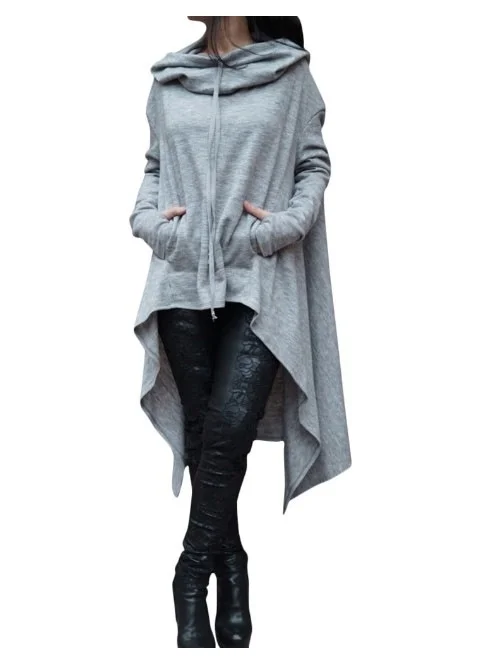 

Women's Autumn And Winter Solid Long Pullover Hoodies Women Harajuku Sweatshirt Vintage Soild Long Sleeve Pullover Hooded