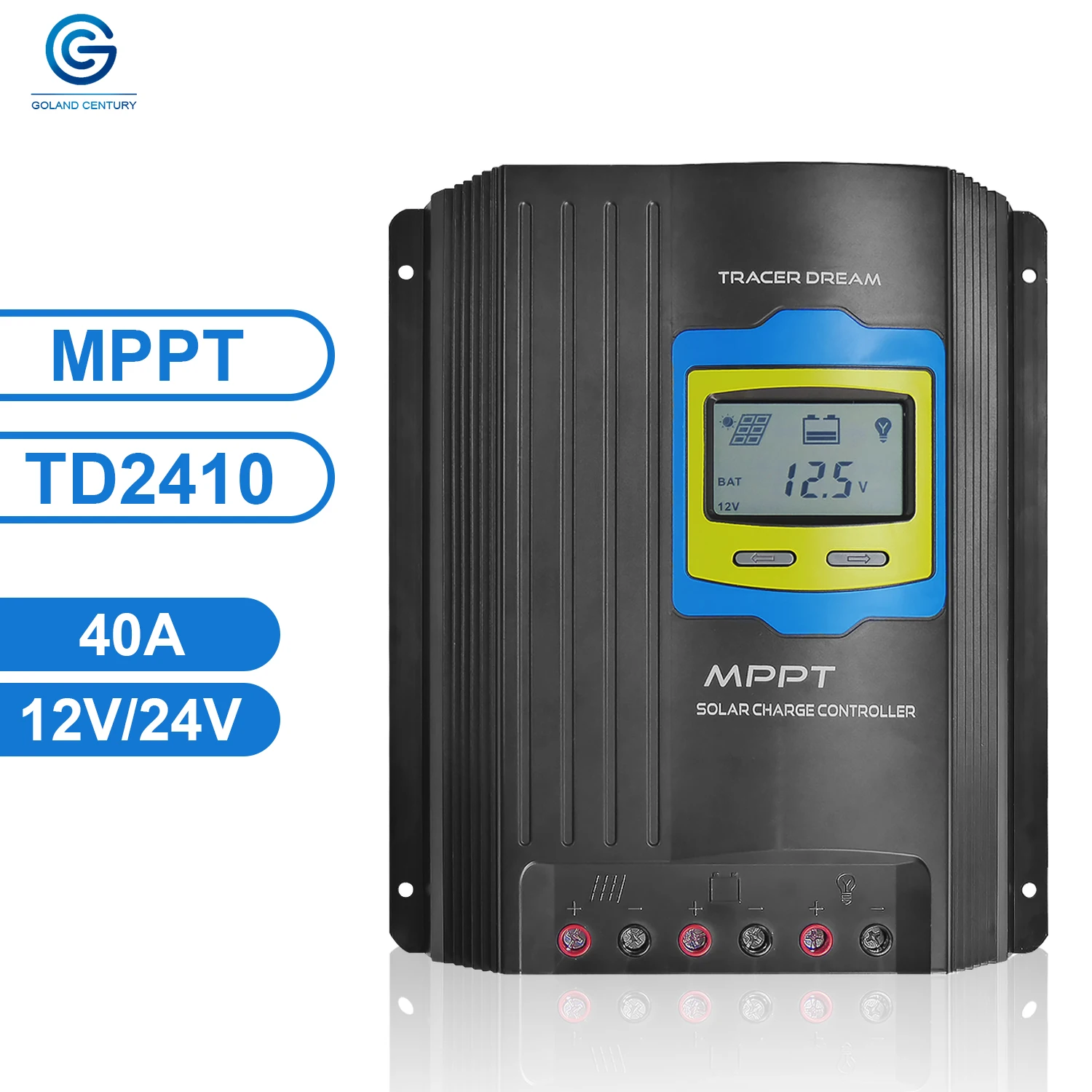 Контроллер заряда солнечной батареи Goland Century TD2410 CE Rohs MPPT 12 В 24 в 40 А для домашней