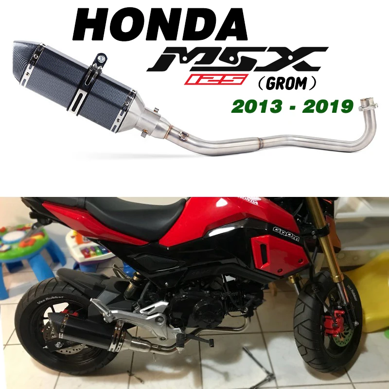 

Бесплатная доставка MSX 125 MSX125 M3 MSX125 выхлопной глушитель для мотоцикла контактная средняя труба для honda msx125 GROM скольжение